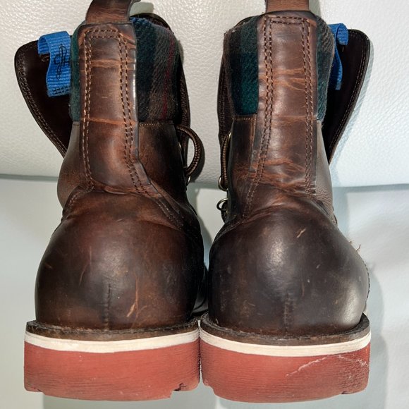 Offers Welcomed! Cole Haan Air Hunter Hiker Brown Leather Plaid Boots, Men's 9 - Picture 6 of 7